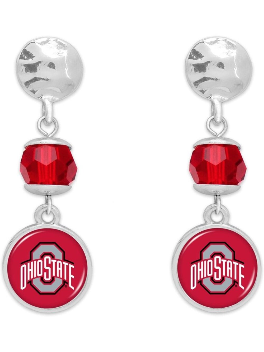 Elegant Crystal Ivy Earrings - Ohio State Buckeyes Jewelry Gift for Fans